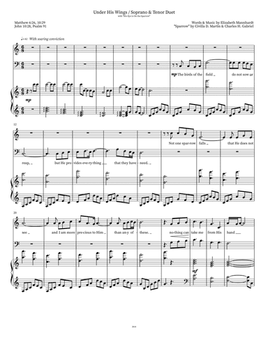 Under His Wings / Soprano & Tenor Duet