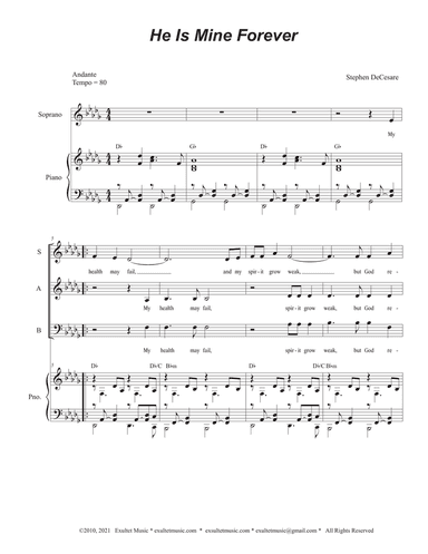 He Is Mine Forever (Vocal Trio - (SAB)