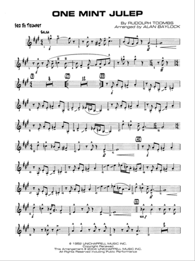 One Mint Julep: 3rd B-flat Trumpet