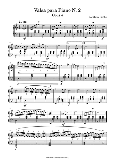 Valsa para Piano N. 2, Opus 4