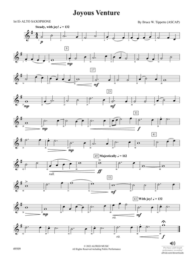 Joyous Venture: E-flat Alto Saxophone