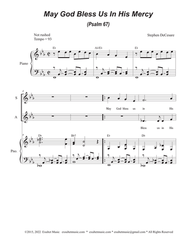 May God Bless Us In His Mercy (Psalm 67) (SATB)