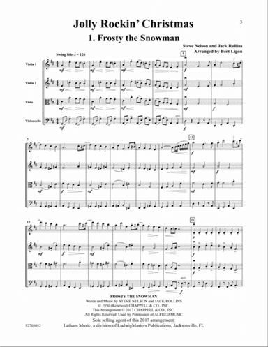 Jolly Rockin' Christmas for String Quartet