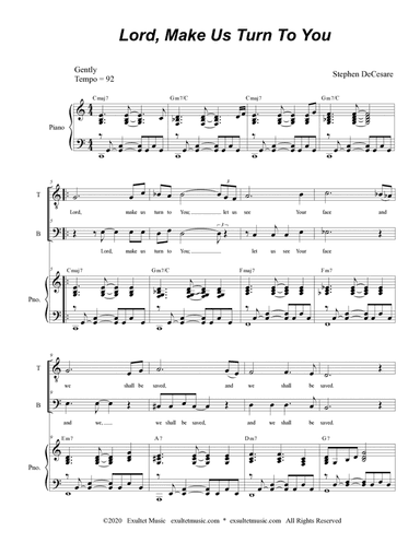 Psalms for the Advent and Christmas Seasons (Duet for Tenor and Bass solo) (Year B)