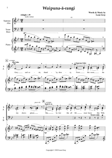 Waipuna-ā-rangi (Choir Version)
