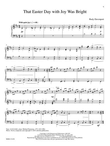 That Easter Day with Joy Was Bright