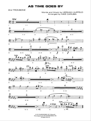 As Time Goes By: 2nd Trombone