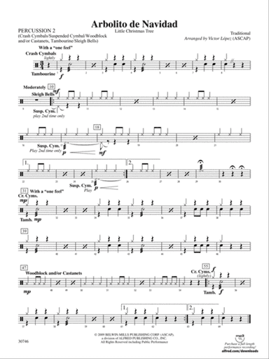 Arbolito de Navidad: 2nd Percussion