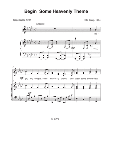 Begin Some Heavenly Theme