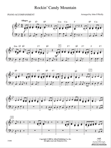 Rockin' Candy Mountain: Piano Accompaniment