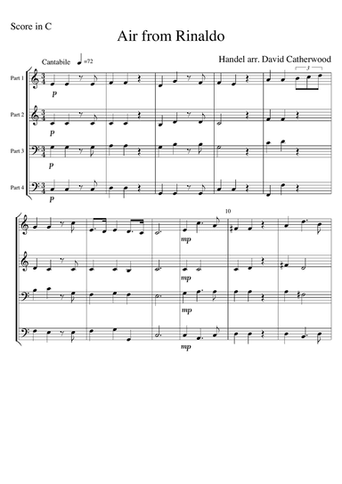 Air from Rinaldo - "Lascia ch'io pianga" (Handel arr. for flexible ensemble by David Catherwood)