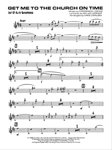 Get Me to the Church on Time: E-flat Alto Saxophone
