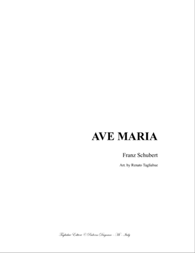AVE MARIA by SCHUBERT - Arr. for Organ 3 staff - Polyphonic accompaniment