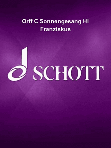 Orff C Sonnengesang Hl Franziskus