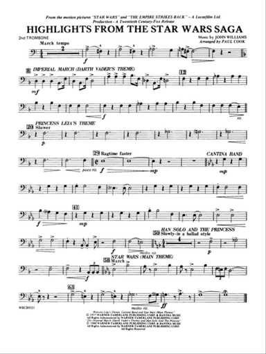 Highlights from the Star Wars Saga: 2nd Trombone