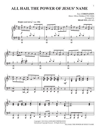All Hail The Power Of Jesus' Name (arr. Brad Nix)