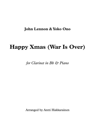 Happy Xmas (war Is Over)