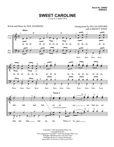 Sweet Caroline (arr. Dylan Oxford & A Mighty Wind)