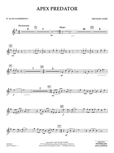 Apex Predator - Eb Alto Saxophone 1