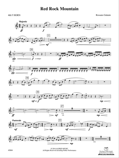 Red Rock Mountain: 4th F Horn