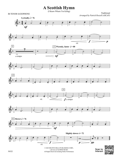 A Scottish Hymn: B-flat Tenor Saxophone