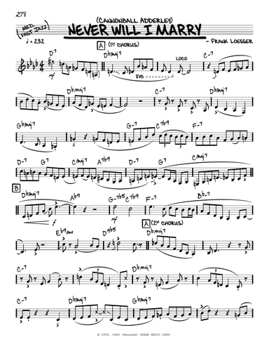 Never Will I Marry (solo only)