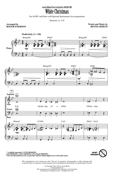 White Christmas (from Holiday Inn) (arr. Roger Emerson)