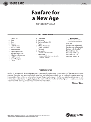 Fanfare for a New Age: Score