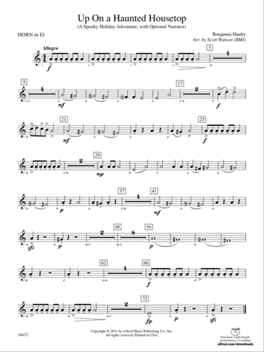 Up on a Haunted Housetop: (wp) 1st Horn in E-flat