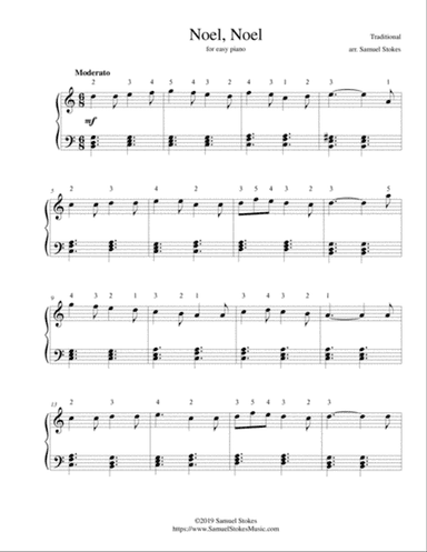 Noel, Noel - for easy piano