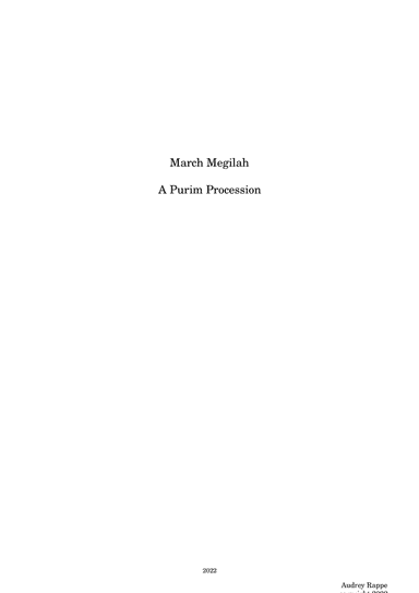 March Megilah