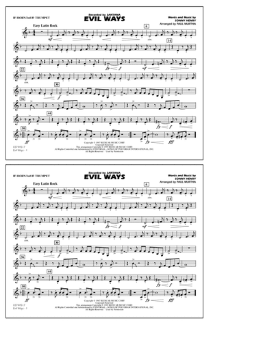 Evil Ways (arr. Paul Murtha) - Bb Horn/3rd Bb Tpt