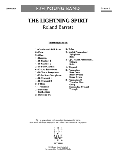 The Lightning Spirit: Score