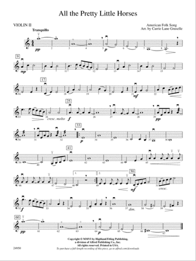 All the Pretty Little Horses: 2nd Violin