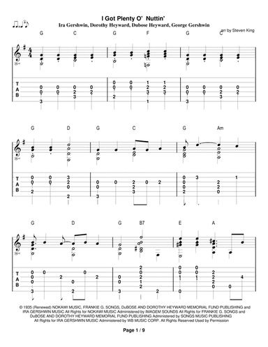 I Got Plenty O' Nuttin'