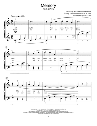 Memory (from Cats) (arr. Fred Kern)
