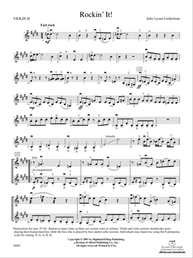 Rockin' It!: 2nd Violin