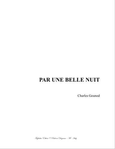 PAR UNE BELLE NUIT - Gounod - For SA Choir and Piano