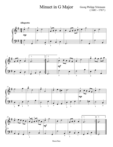 Telemann Minuet in G Major