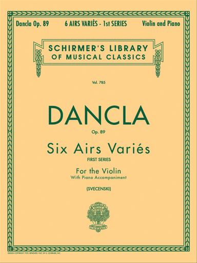 Six Airs Varies, Op. 89 - First Series (Violin and Piano)