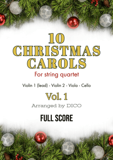 10 Christmas Carols for String Quartet, Vol. 1 - Score