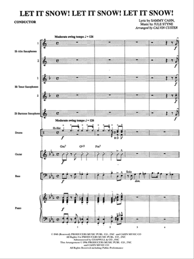 Let It Snow! Let It Snow! Let It Snow!: Score