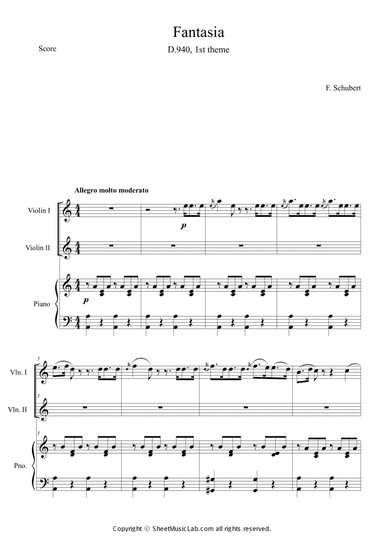 Fantasia f minor D.940 1st Theme (In C)