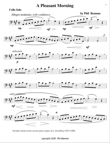 A Pleasant Morning-cello solo