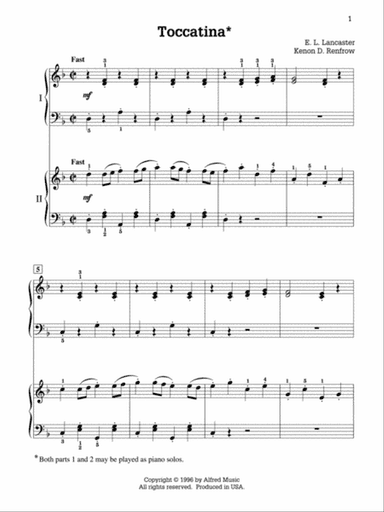 Toccatina - Piano Duo (2 Pianos, 4 Hands)