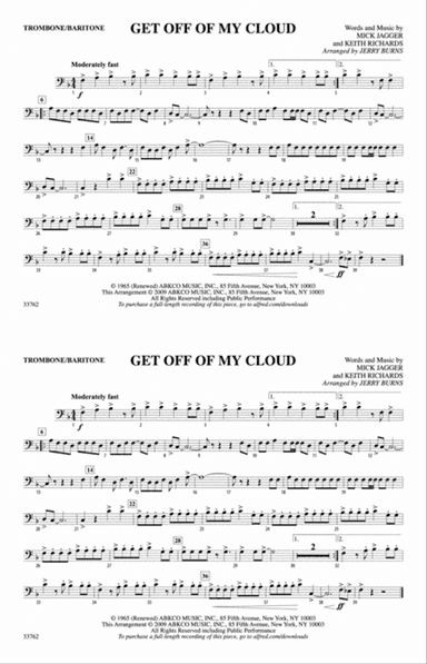 Get Off of My Cloud: 1st Trombone