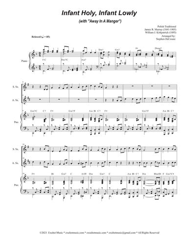 Infant Holy, Infant Lowly (with "Away In A Manger") (Duet for Soprano and Alto Saxophone)
