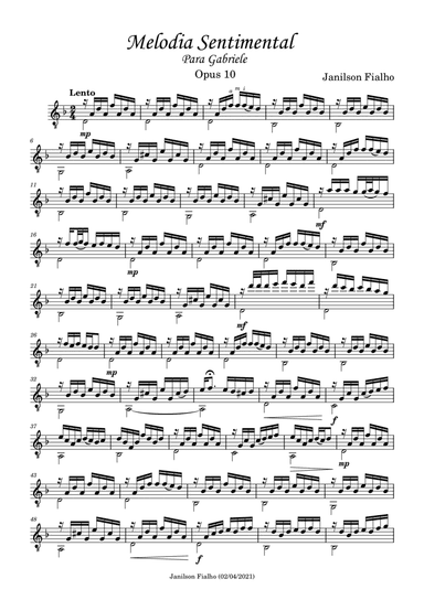 Melodia Sentimental, Opus 10