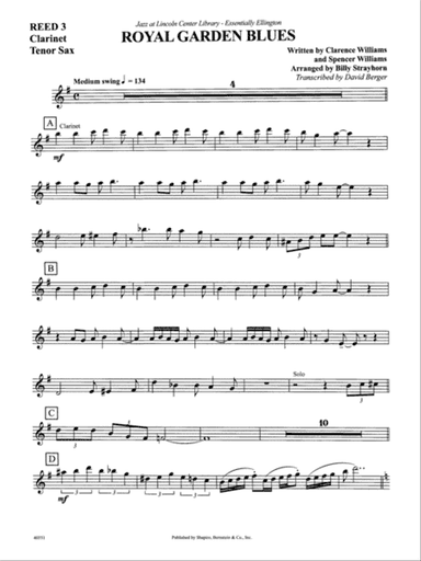 Royal Garden Blues: 1st B-flat Clarinet