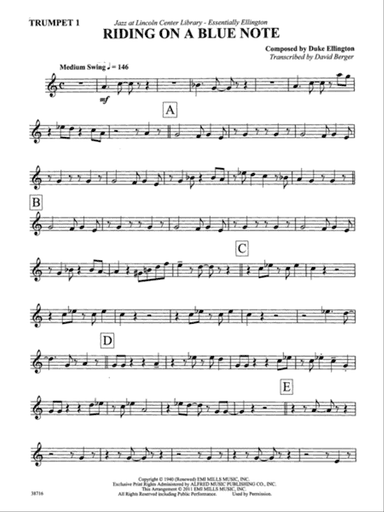 Riding on a Blue Note: 1st B-flat Trumpet
